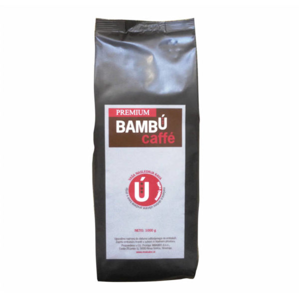 Kava v zrnu Bambu Premium 100% arabika za pisarne, za uporabo pri kavnih avtomatih