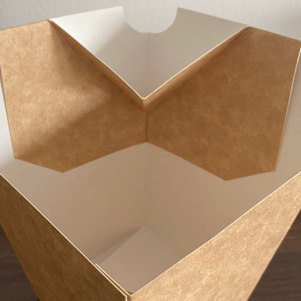 Papir posodica žepek za krompirček, pommes frites s prekatom